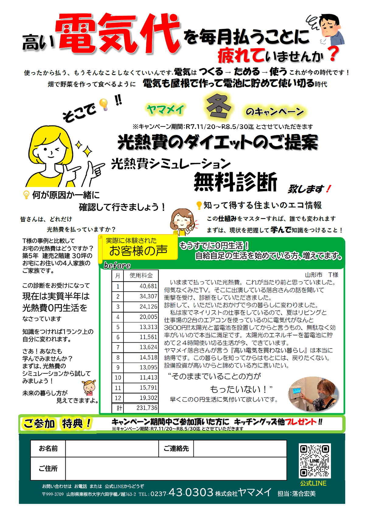 光熱費のダイエットのご提案